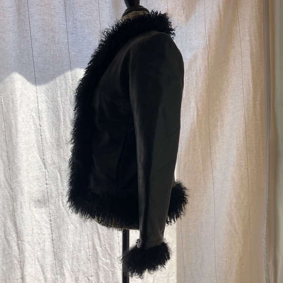 Vintage Faux Leather Y2K 90s Furry Jacket - Picture 13 of 15